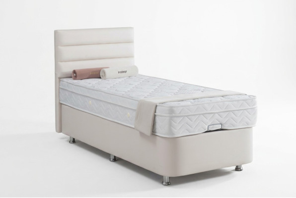 Bed Beige Single bed Metal Modern Bedroom Beds Furniture 120x200
