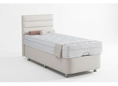 Bed Beige Single bed Metal Modern Bedroom Beds Furniture 120x200