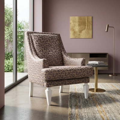 Bruine woonkamer fauteuil Ontwerper hotelstoel Lounge meubilair met één zitplaats