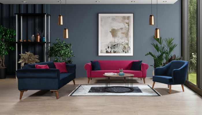 Bankstel 3+3+1 Zit ontwerp Bank bekleden Banken Bank Modern 3-delig
