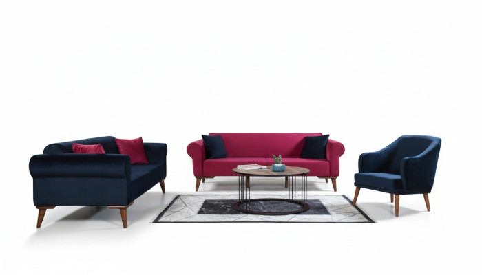 Bankstel 3+3+1 Zit ontwerp Bank bekleden Banken Bank Modern 3-delig