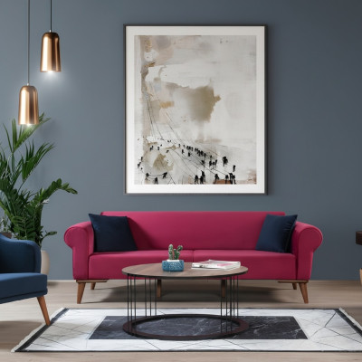 Designer bankstel 3-zits Grote bank Driepersoons stoffen meubels