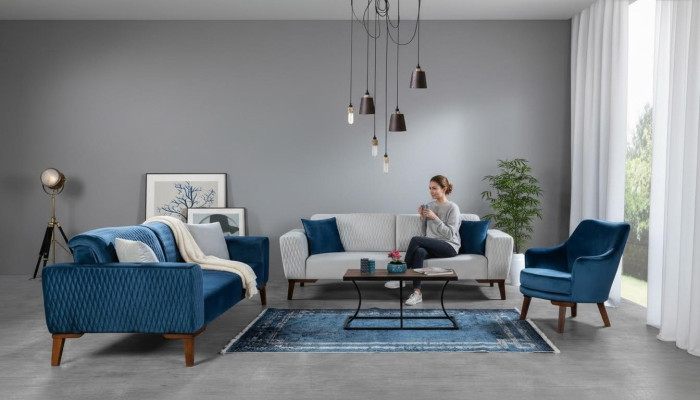 Sofaset 3+3+1 zits Complete bank fauteuil Textiel bankstellen set 3-delig
