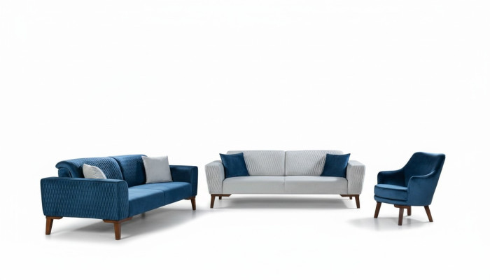 Sofaset 3+3+1 zits Complete bank fauteuil Textiel bankstellen set 3-delig