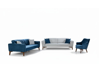 Sofaset 3+3+1 zits Complete bank fauteuil Textiel bankstellen set 3-delig