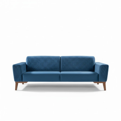 Blauwe driezitsbank banken sofa elegante zitmeubelen sofa woonkamer nieuw fluweel