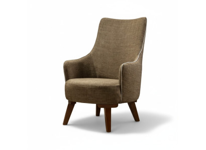 Luxe Moderne Fauteuil 1 Zits Ontwerp Woonkamer Bekleding Houten Meubels