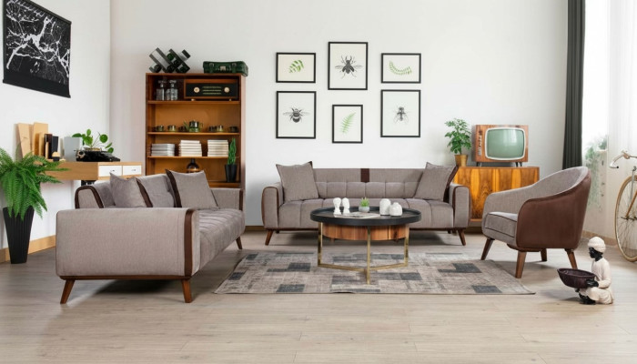 Sofa set 3+3+1 zitsbanken Bekleding Meubels Bankstellen Textielgroep