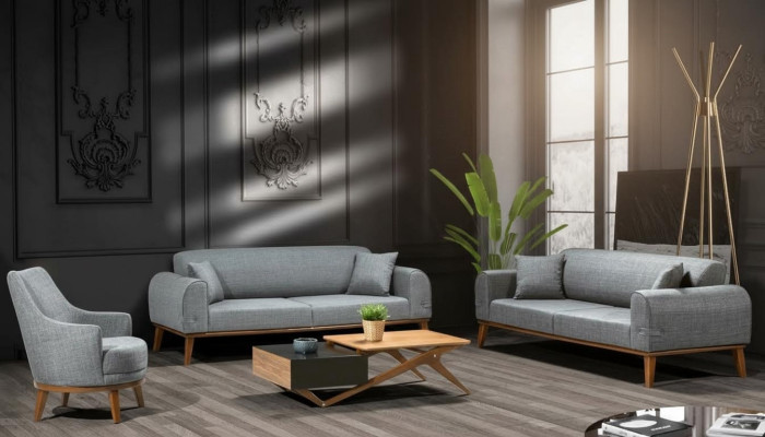 Sofa set 3+3+1 zits design bank gestoffeerde bank moderne fluweel