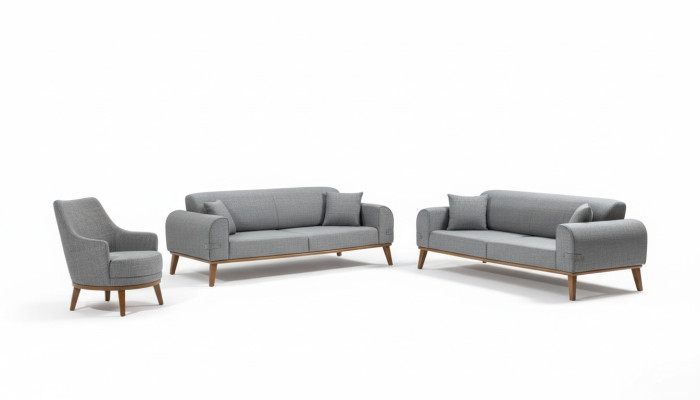 Sofa set 3+3+1 zits design bank gestoffeerde bank moderne fluweel
