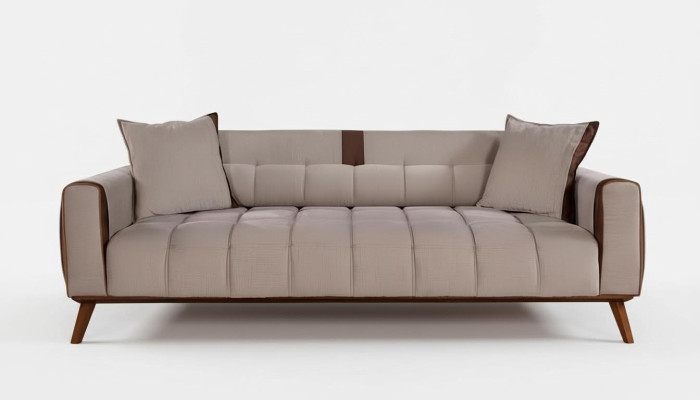 Sofa 3 zitplaatsen textiel bankstellen bank bekleding zitkussens driezitsbank