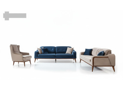 Sofa set banken 3+3+1 zits fauteuil driezits bankstel textiel