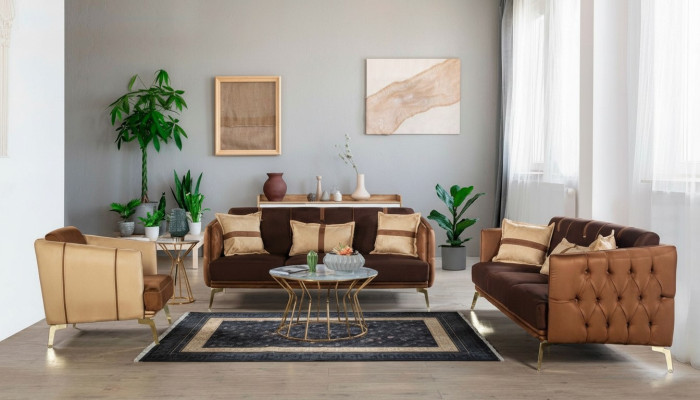 Sofagarnitur Sofa Garnitur 3+3+1 Sitzer Sessel Chesterfield Dreisitzer Bankstel Bankstel 3+3+1 Zits Bank Chesterfield Driepersoons