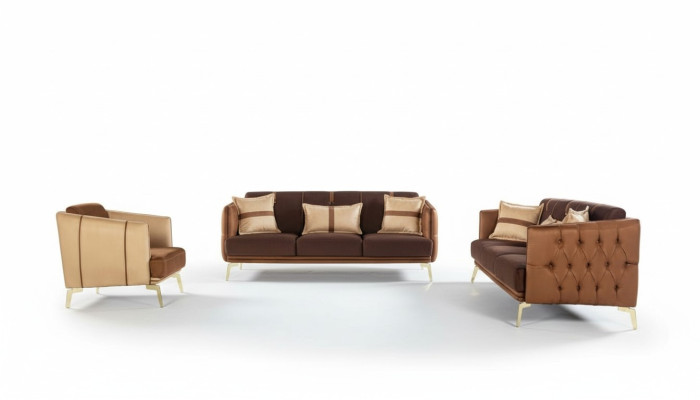 Sofagarnitur Sofa Garnitur 3+3+1 Sitzer Sessel Chesterfield Dreisitzer Bankstel Bankstel 3+3+1 Zits Bank Chesterfield Driepersoons