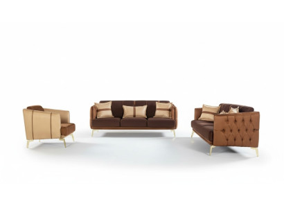 Sofagarnitur Sofa Garnitur 3+3+1 Sitzer Sessel Chesterfield Dreisitzer Bankstel Bankstel 3+3+1 Zits Bank Chesterfield Driepersoons