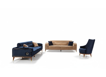 Luxe bankstel 3+3+1 zits set ontwerp bank gestoffeerde bank modern
