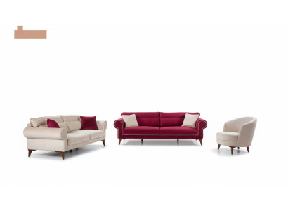 Garnituur Set Bankstel 3+3+1 Zit Banken Fauteuil Stof 3-delig Bankstellen