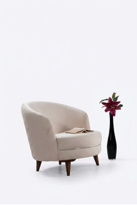 Beige Elegante Fauteuil Eenpersoons Design Woonkamer Meubels