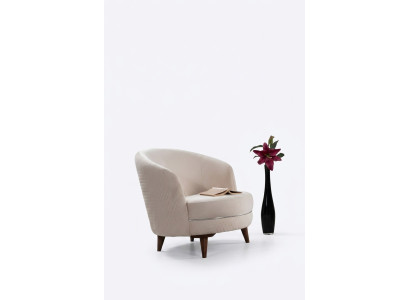 Beige Elegante Fauteuil Eenpersoons Design Woonkamer Meubels