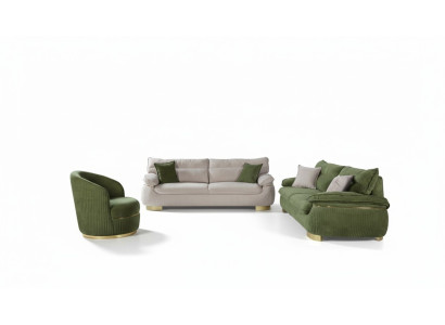 Sofaset 3+3+1 zits bank grijs bank stoffering set stof meubels