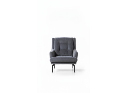 Grijze moderne fauteuil, éénzits, designer woonkamermeubels, fauteuil.