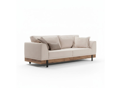Woonkamerbank 3-zits Beige Textiel Bankstellen Bank Meubels -> Woonbank 3-zits Beige Textiel Bankstellen Bank Meubels