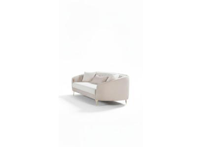 Bankstel 3-zits Textiel Banken Bank Meubels Moderne Driezits Beige Velours