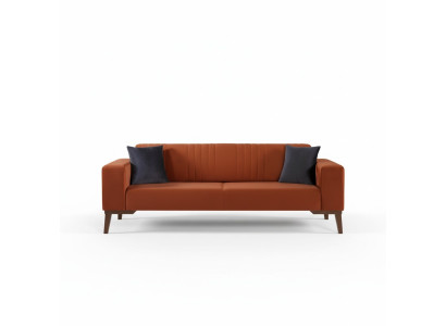 Oranje driezitsbank Elegant bankstel Woonkamerfluweel
