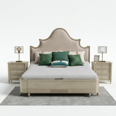 Slaapkamerontwerp Bedset Beddengoed Bedden 2x Nachtkastje 3-delig Meubel Compleet