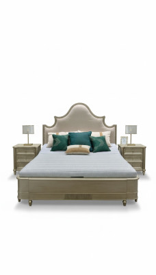 Ontwerp Dubbel Hotel Bed Slaapkamer Houten Meubels Bedbekleding Hout 180x200 Nieuw.