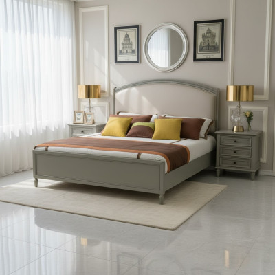 Slaapkamer set Bed + 2x nachtkastje commode Bedden Tweepersoonsbed Meubels 3-delig. Hout