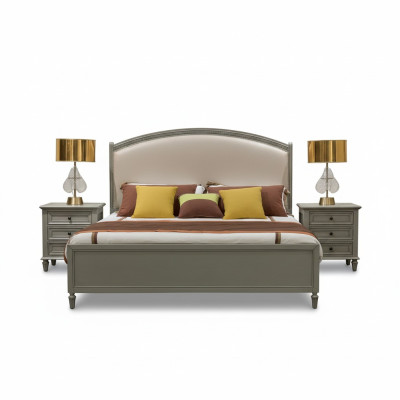 Slaapkamer set Bed + 2x nachtkastje commode Bedden Tweepersoonsbed Meubels 3-delig. Hout