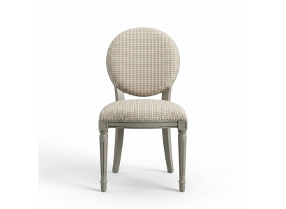 Eetkamer houten meubels stoelen luxe design gestoffeerde stoel zitmeubelen grijs houten stoel