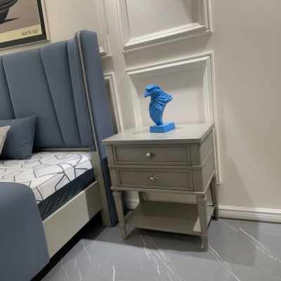 Nachtkastje ontwerp bijzettafels slaapkamer houten consoles meubels luxe grijs