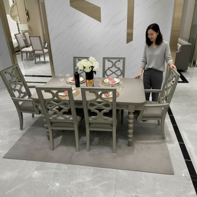 Eetkamer set Tafel Stoel Kruk Eetkamerset Stoelen Set 6-delig Antiek Stijl Nieuw