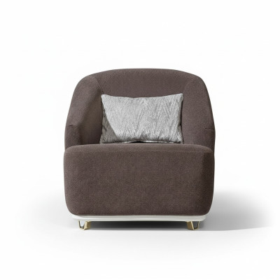 Fauteuil Eenpersoons 1-zits Bank Bank Woonkamer Meubels Metaal met Textiel