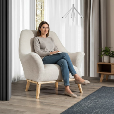 Relax Club fauteuil 1 zits wit Woonkamer Luxe Design Meubels Textiel.