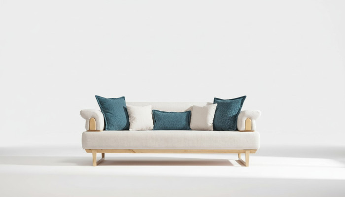 Luxe driezits witte bank 3-zits bankstellen design modern design meubels