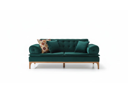 Luxe bank 3-zits banken zit stof ontwerp meubels stijl textiel nieuw groen