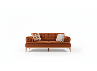 Bankstel bankstel banken bank fauteuil driezits 3+1 zits oranje
