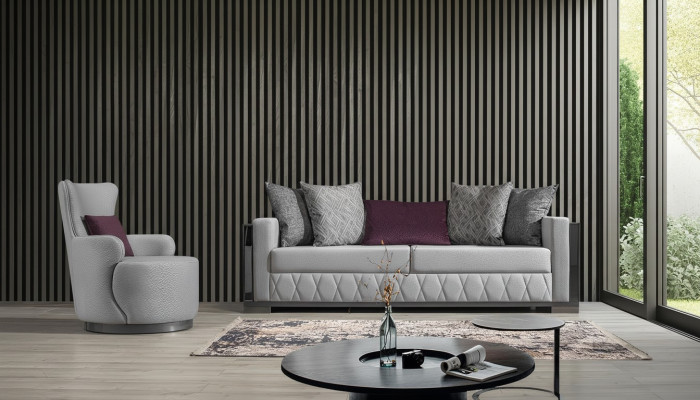 Moderne luxe bankstel bankstel banken fauteuils 3+1 zits stof design