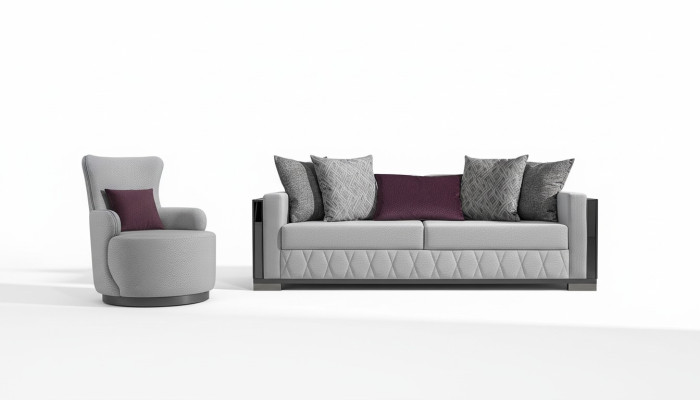 Moderne luxe bankstel bankstel banken fauteuils 3+1 zits stof design