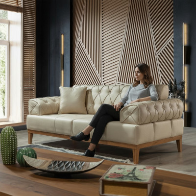 Driepersoons bank Bekleding Meubilair Inrichting Design Bankstellen 3-zits.