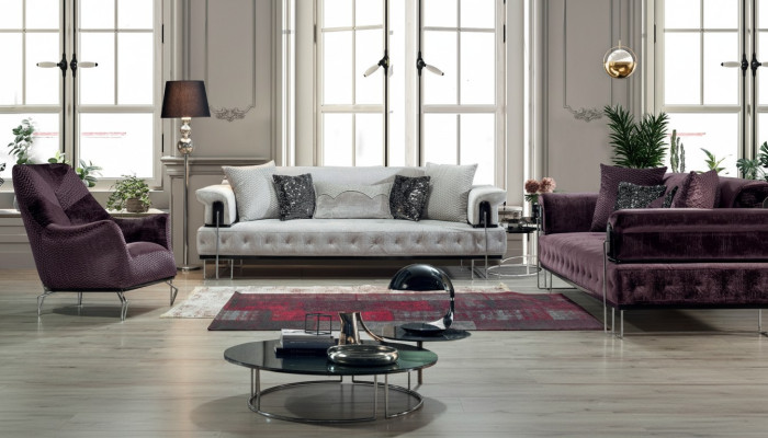 Luxe set bankstel 3+3+1 zitsbank bank banken fauteuils hout met metaal