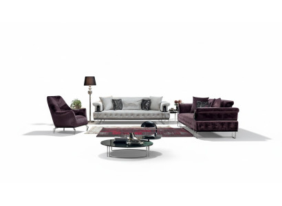 Luxe set bankstel 3+3+1 zitsbank bank banken fauteuils hout met metaal