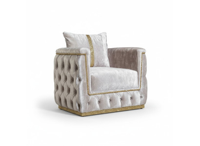 Fauteuil Zit Modern Design Woonkamer Bekleding Metaal met Textiel