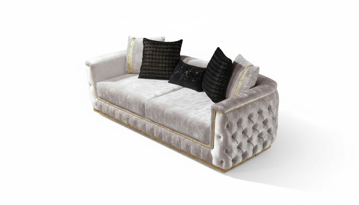 Driepersoons luxe bankstel 3-zitsbank Designbank Meubels Nieuw Beige