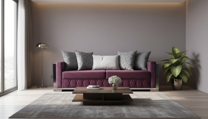 Moderne bank Banken Ontwerp Bank Driezitsbank Zit Burgundy bank 3-zitsbank