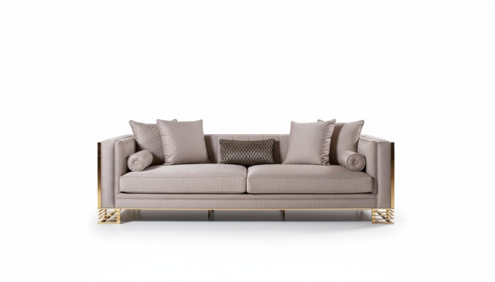 Bankstel 3-zits Moderne Bank Beklede Banken Design Bank Driezitter Zitplaats