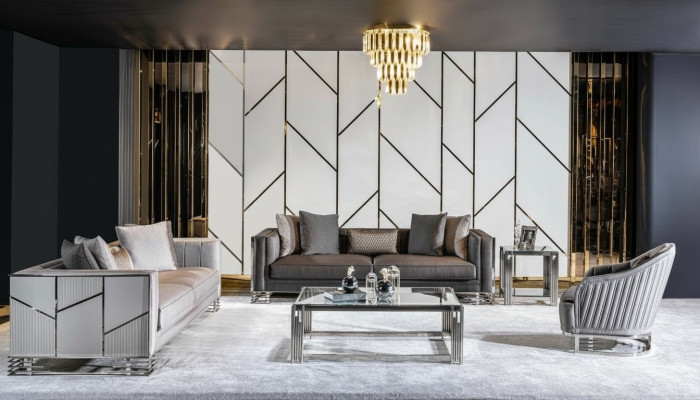 Bankstel 3+3+1 zits salontafel bijzettafel bank fauteuil set 5-delig.